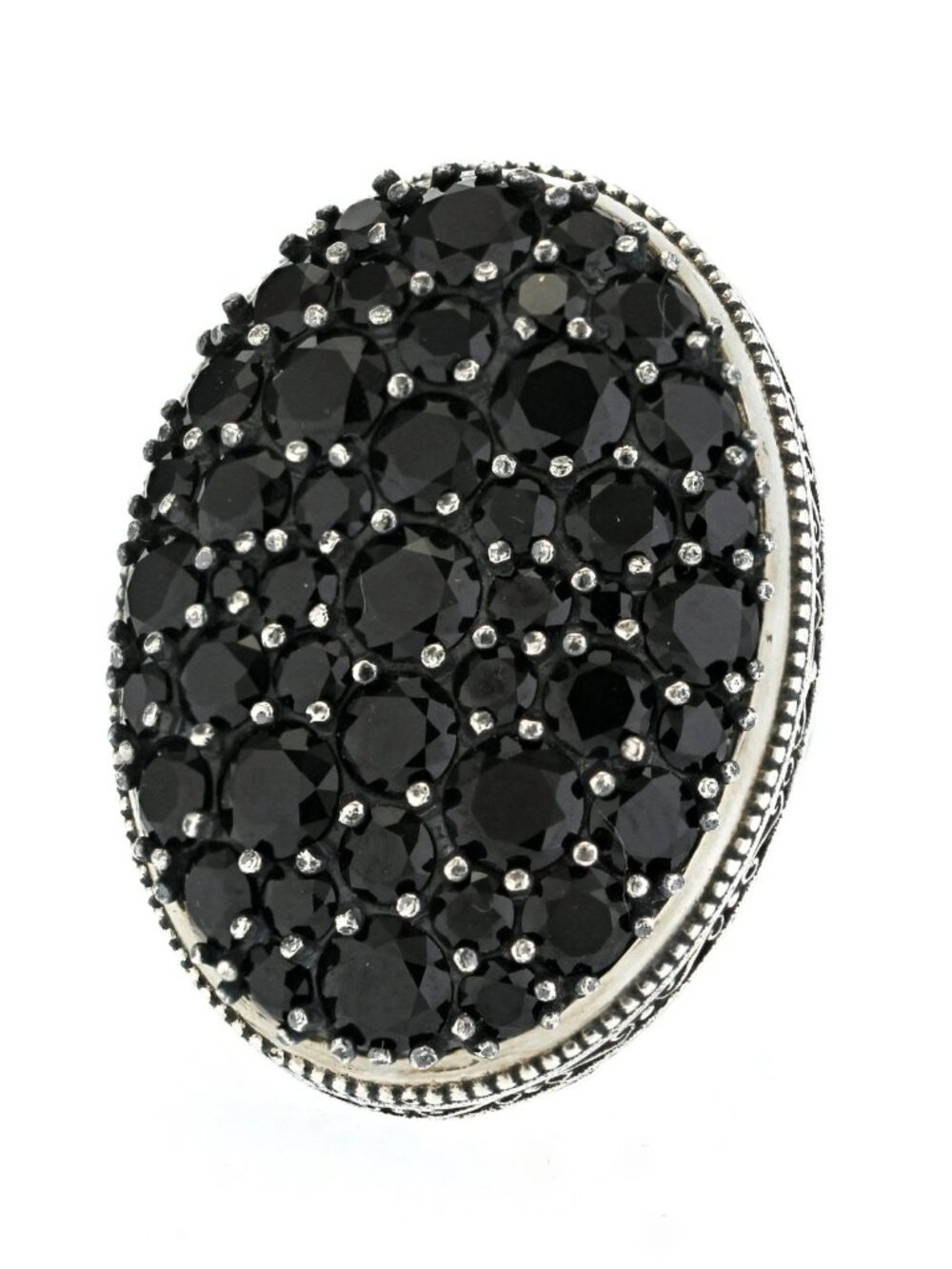 KONSTANTINO 925 Sterling Silver Circe Black Spinel Ring Size 7
